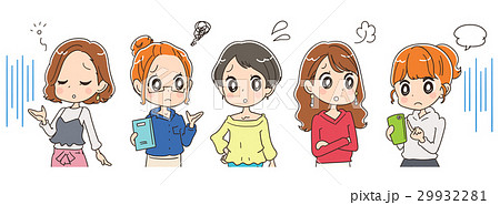 若い女性グループのイラスト 29932281