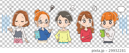 若い女性グループのイラスト 29932281