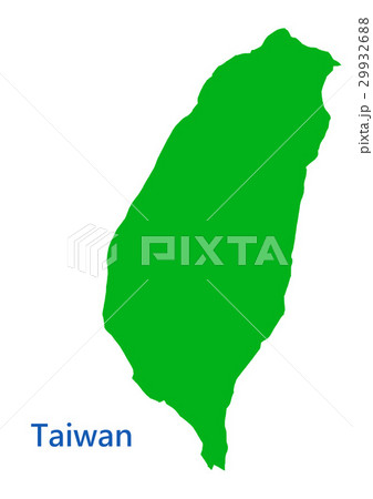 台湾 地図 マップのイラスト素材