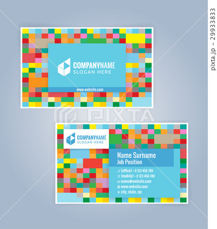 Blue modern business card template 29933833