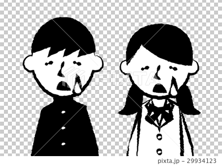 学生　上半身　泣く 29934123