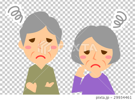 Elderly couple upper half troubled Elderly couple upper half troubled 29934461