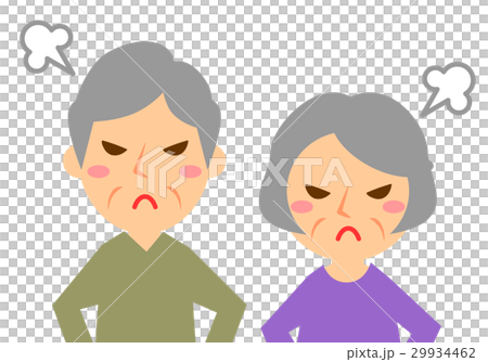 Elderly couple upper half is angry 29934462