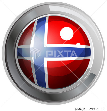 Norway flag on round badge Norway flag on round badge 29935382