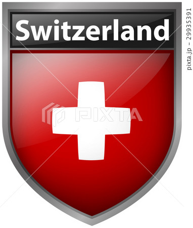 Switzerland flag on badge design 29935391