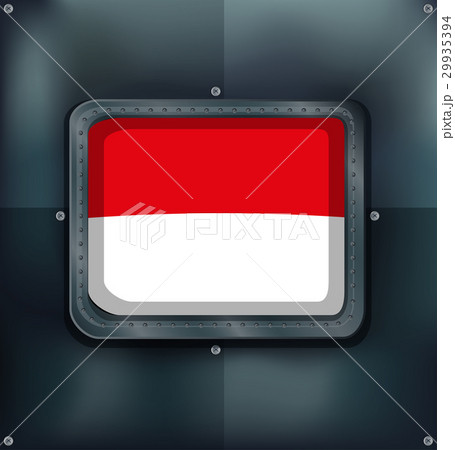 Indonesia flag on metal wall 29935394