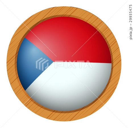 Chile flag on round button 29935475