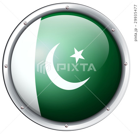 Pakistan flag on round badge 29935477