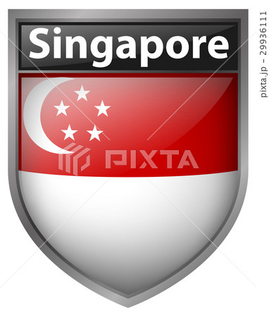 Badge design for Singapore flag 29936111