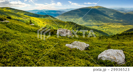 stones on the edge of mountain hillside stones on the edge of mountain hillside 29936523