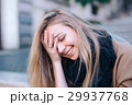 Blonde young woman smiling laughing fashion 29937768