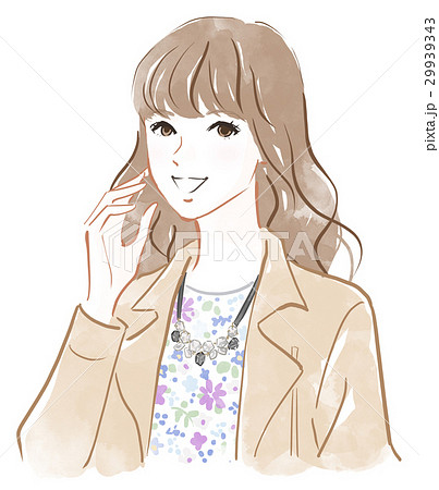 おしゃれな女性のイラスト素材