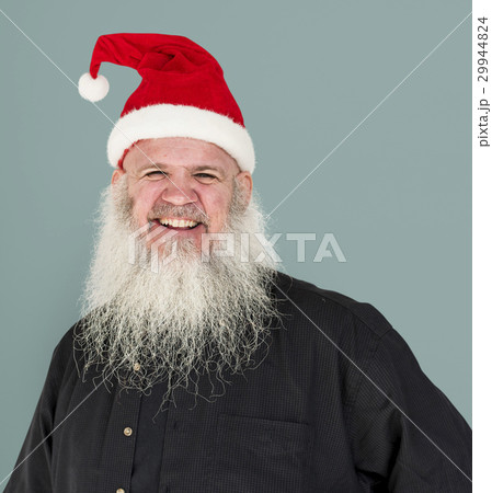Bearded Caucasian Man Santa Claus Smiling Bearded Caucasian Man Santa Claus Smiling 29944824