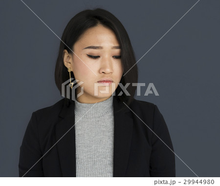 Asian Business Woman Unhappy Studio 29944980