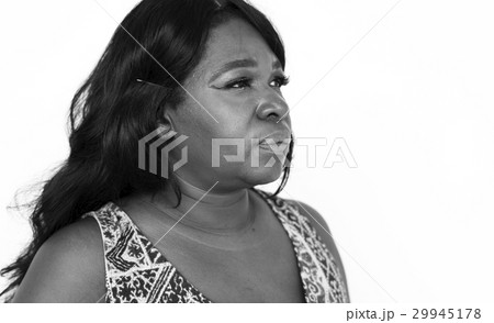 Studio People Shoot Portrait Isolated on White Concept 29945178