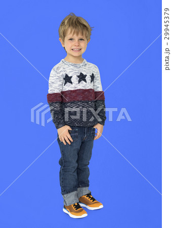 Caucasian Little Boy Standing Smiling 29945379