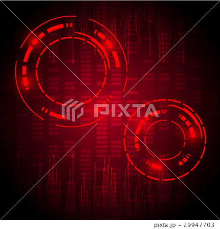 hi-tech geometric abstract in red background 29947703
