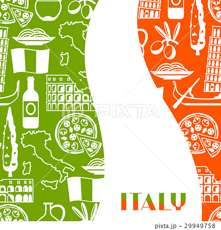 Italy background design. Italian symbols and 29949758