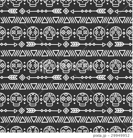 Day of the Dead. Tribal hand drawn line mexican Day of the Dead. Tribal hand drawn line mexican 29949952