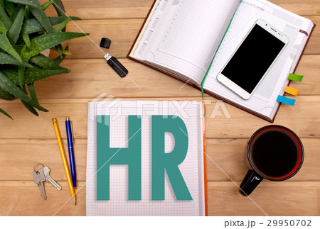 Notes Human Resource in the Notepad on the Desk Notes Human Resource in the Notepad on the Desk 29950702