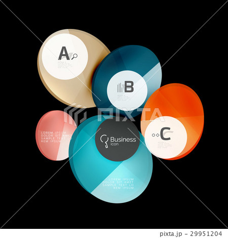 Abstract circles on black Abstract circles on black 29951204