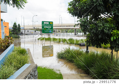 Coronation Drive during Brisbane flood event Coronation Drive during Brisbane flood event 29951776