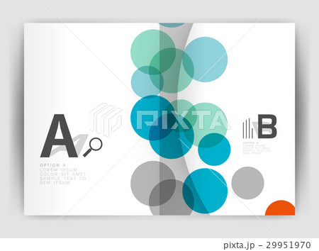 Abstract circles, annual report covers. Modern 29951970