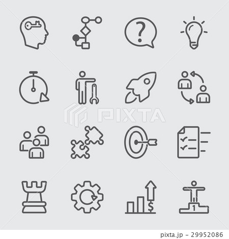 Business solution line icon Business solution line icon 29952086