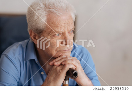 Portrait of a sad senior man thinking about his 29953510