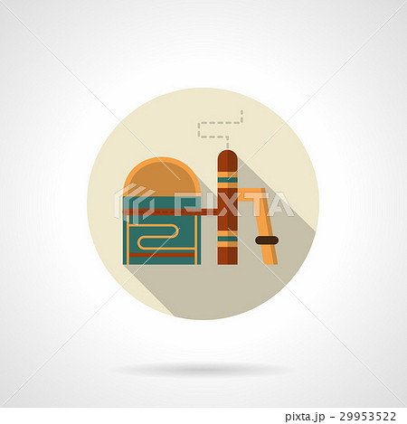 Chemical plant flat round vector icon Chemical plant flat round vector icon 29953522