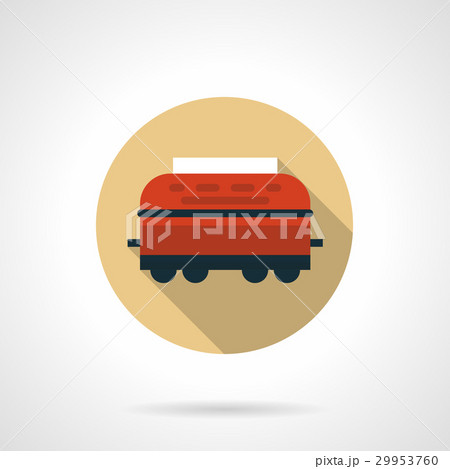 Wagon-refrigerator beige round vector icon Wagon-refrigerator beige round vector icon 29953760