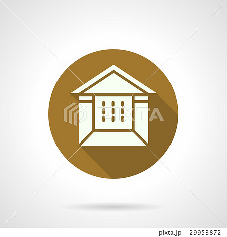 Fair trade tent yellow round vector icon Fair trade tent yellow round vector icon 29953872