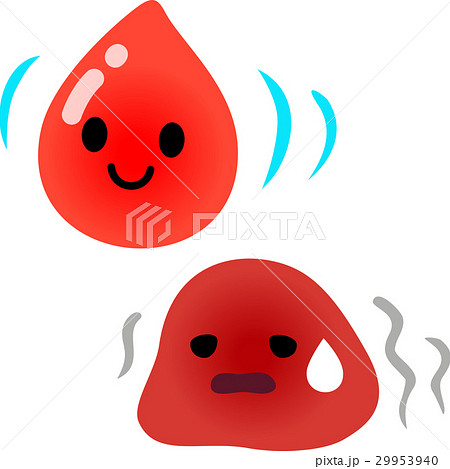 血液の健康 不健康のイメージのイラスト素材