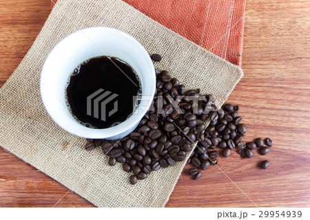 Black hot coffee cup 29954939
