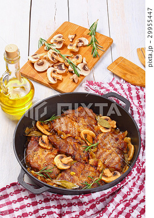 classic pork stew with onion, mushrooms classic pork stew with onion, mushrooms 29955447