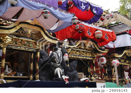 知立祭りの山車文楽の写真素材