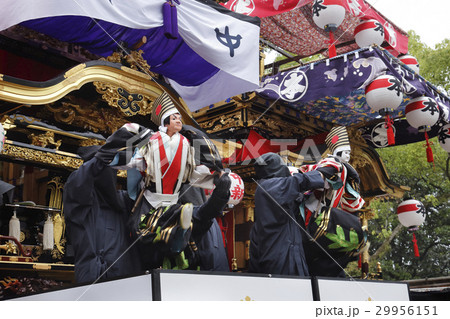 知立祭りの山車文楽の写真素材