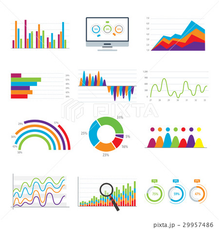 Business data market charts diagrams and graphs 29957486