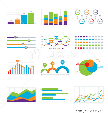Business data market charts diagrams and graphs 29957488