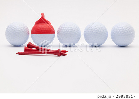White golf balls with funny cap White golf balls with funny cap 29958517