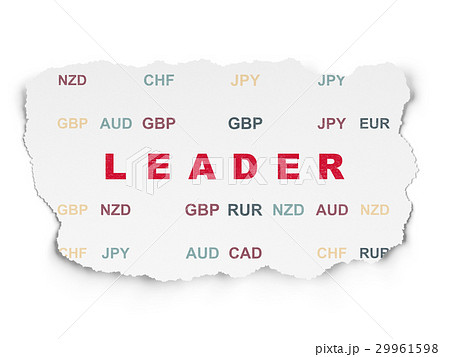 Finance concept: Leader on Torn Paper background 29961598