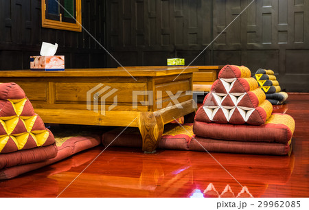 Traditional Thai style wooden living room. Traditional Thai style wooden living room. 29962085