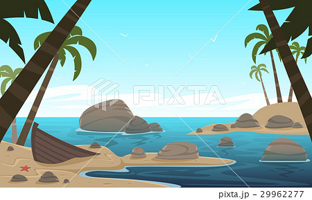 Cartoon Tropical Beach 29962277