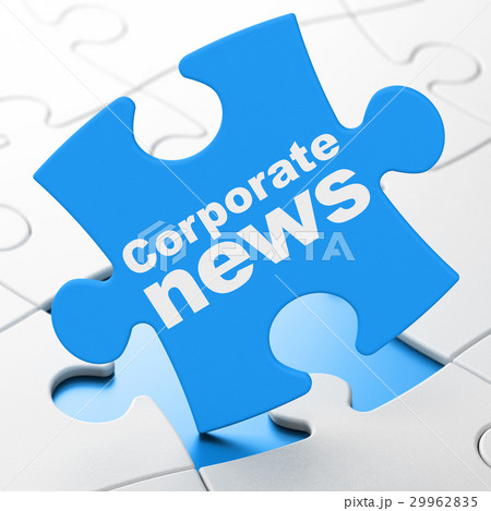 News concept: Corporate News on puzzle background 29962835
