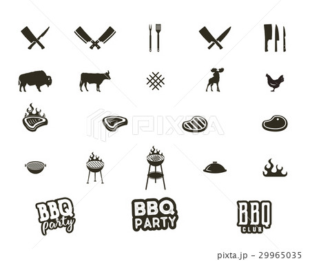 Vector Steak house and grill silhouette textured 29965035