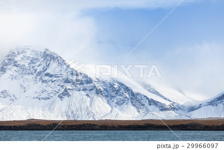 Mountains under cloudy sky. Reykjavik 29966097