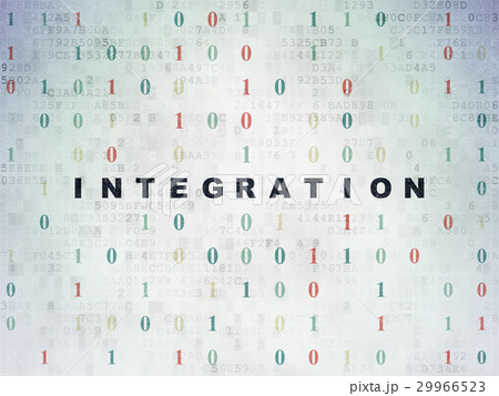 Finance concept: Integration on Digital Data Paper 29966523