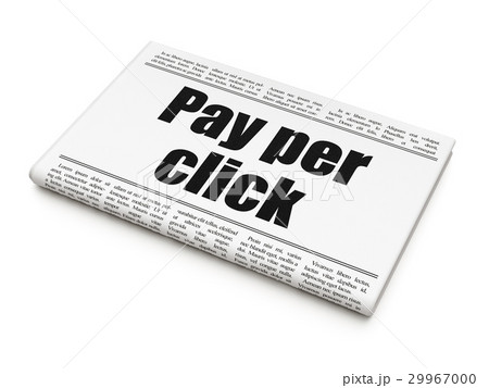 Advertising concept: newspaper headline Pay Per Advertising concept: newspaper headline Pay Per 29967000