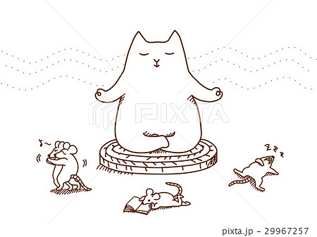 座禅する猫 座禅する猫 29967257