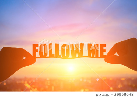 silhouette follow me word 29969648